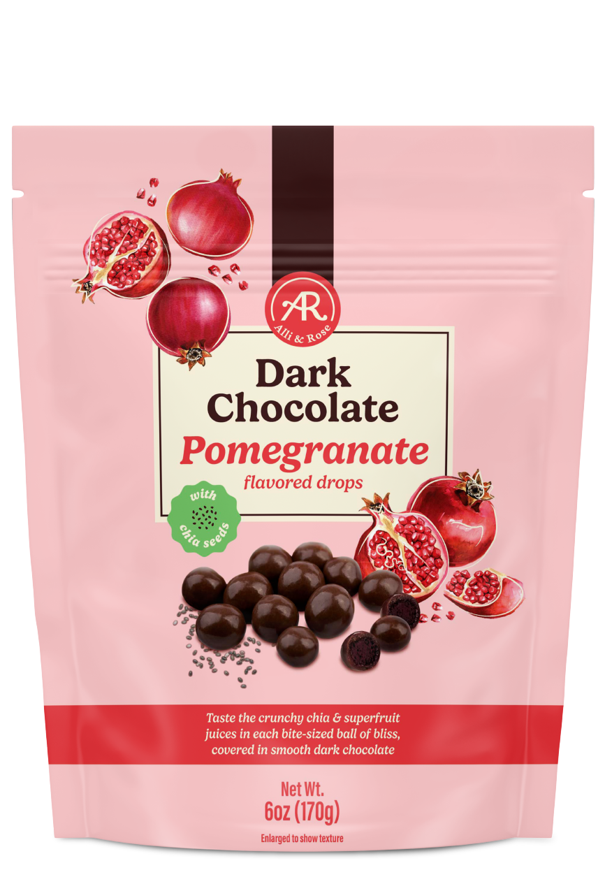 Dark Chocolate Pomegranate Flavored Drops